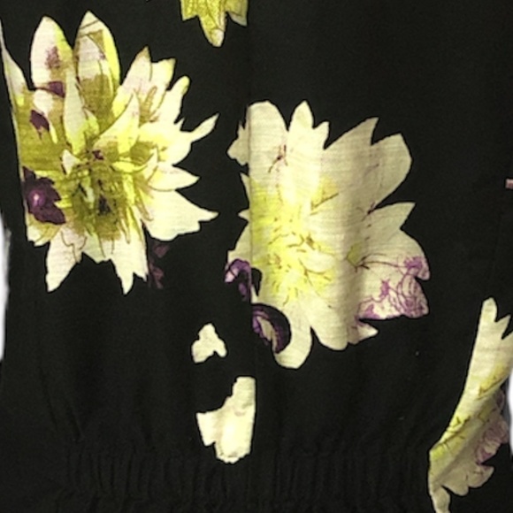 COLDWATER CREEK Women's Floral Blazer Jacket Size 4-6 Black Green Multicolor - Picture 6 of 7